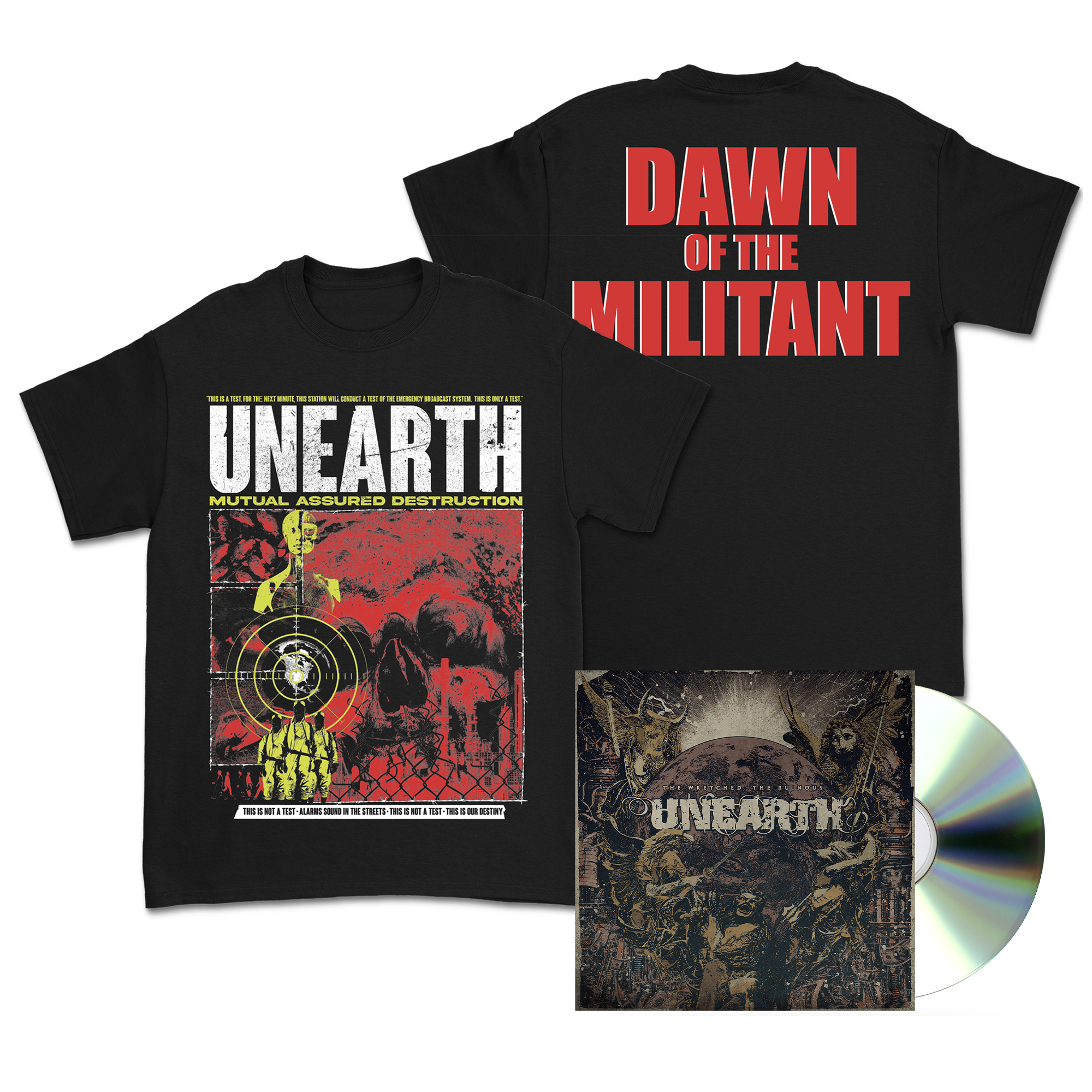 Dawn of the Militant T-Shirt + The Wretched ; The Ruinous CD Bundle
